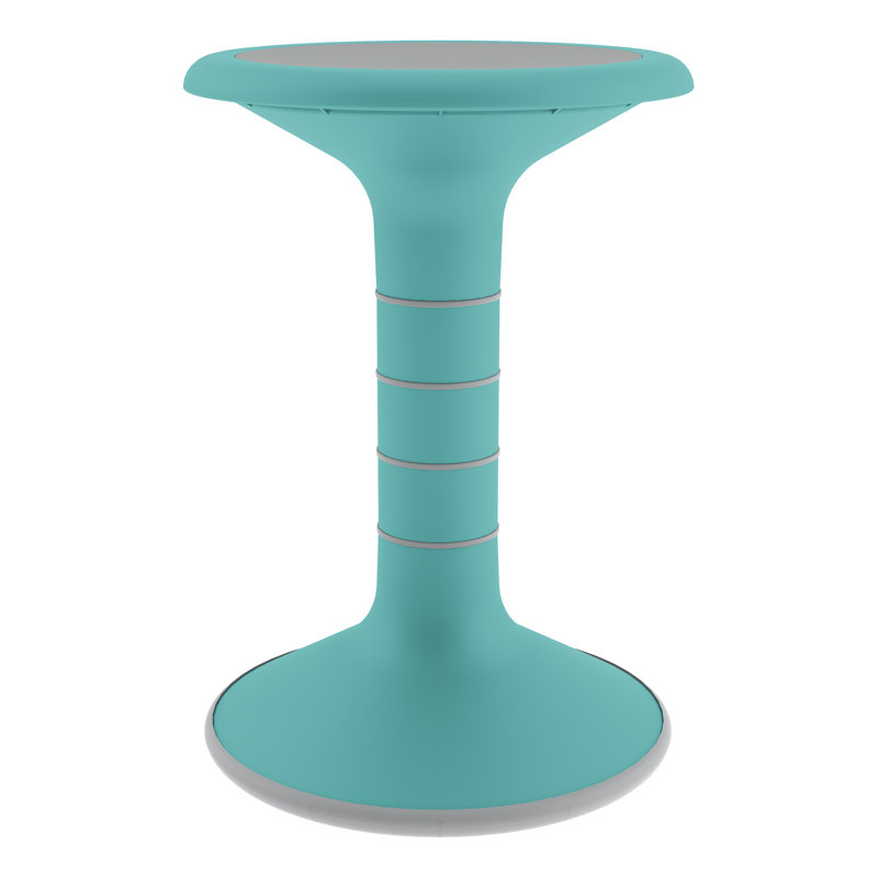 Height-Adjustable Classroom Backless Active Motion Stool with Padded Seat, Turquoise