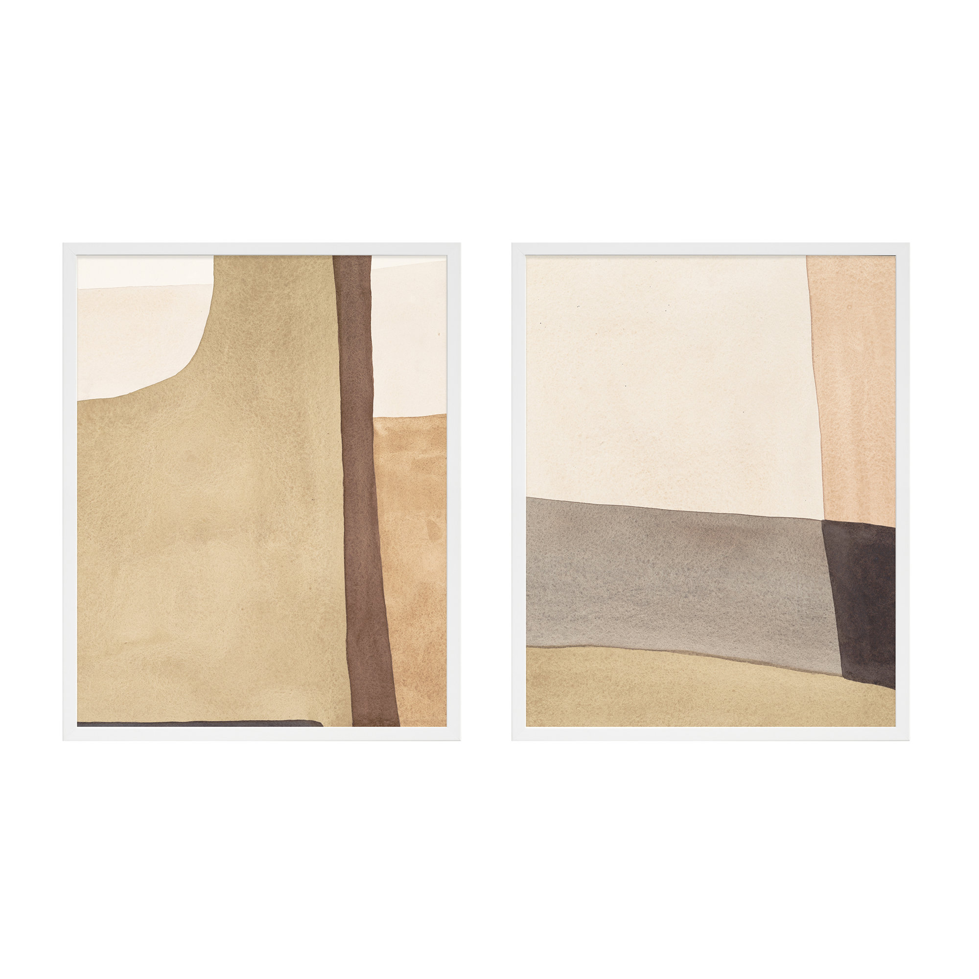 Overlapping By 2 by Julia Balfour, White Framed, 30" H x 24" W x 1.25" D