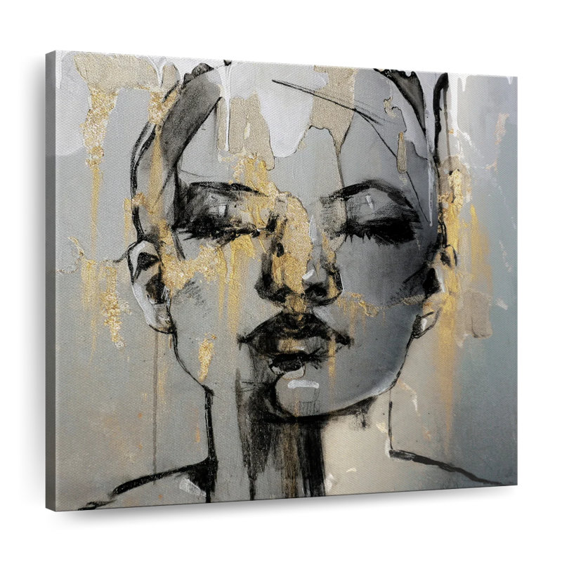 Impression sur toile Modern Portrait, H 36 po x l 36 po x P 1,25 po