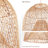 Santa Barbara Rattan Pendant Light - Natural Dome 1-Light Polished Handwoven Dimmable Hanging Light For Kitchen Island, Kitchen, Dining Room, Living Room, Bedroom, Hallway or Covered Patio in Modern, Farmhouse & Boho Style-1373328655-1373328654