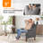 29"W T-Cushion Polyester Solid Wood Small Bedroom Chairs Mid Century Modern Accent Chair -111518318