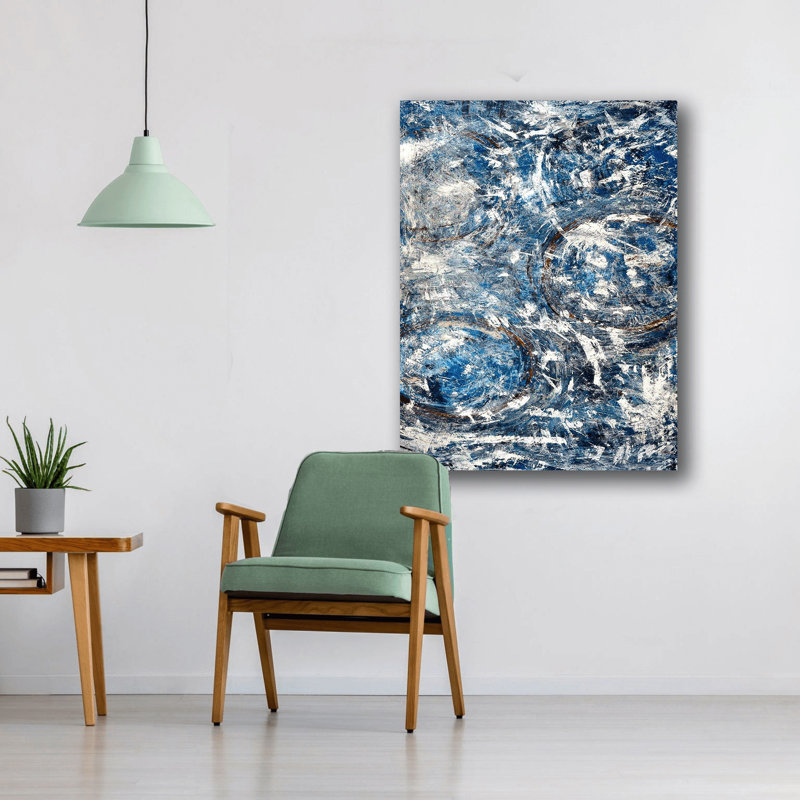 Grand bleu - reproduction d'art sur toile, H 48 po x l 36 po x P 1,5 po, Toile tendue