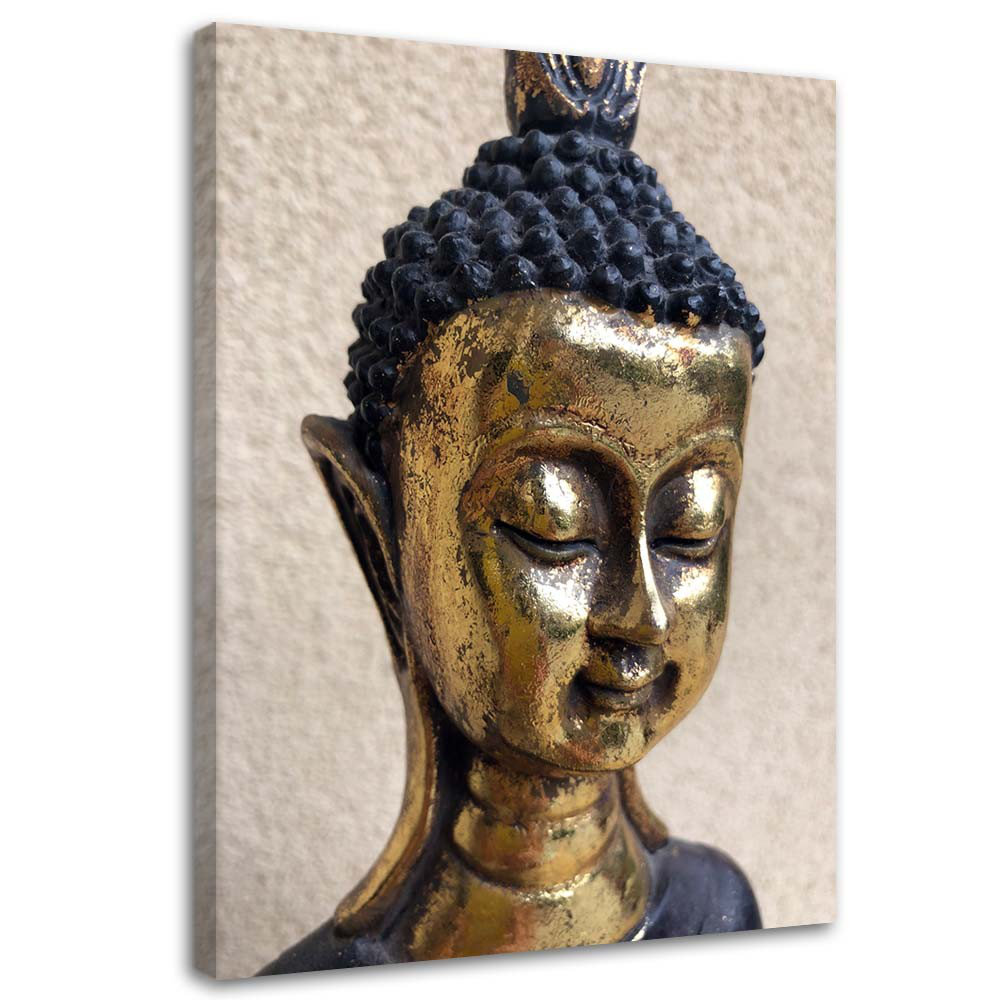 Leinwandbild Buddha Gold Spa Zen