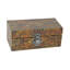 Ensemble de 2 boîtes de rangement, similicuir Heritage Motif, brun orange