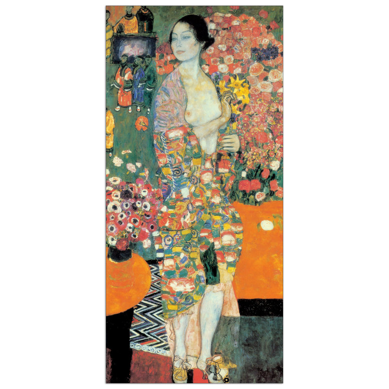 Die Taenzerin by Gustav Klimt - Rectangle Print on Wood, 100cm H x 47cm W x 1.8cm D