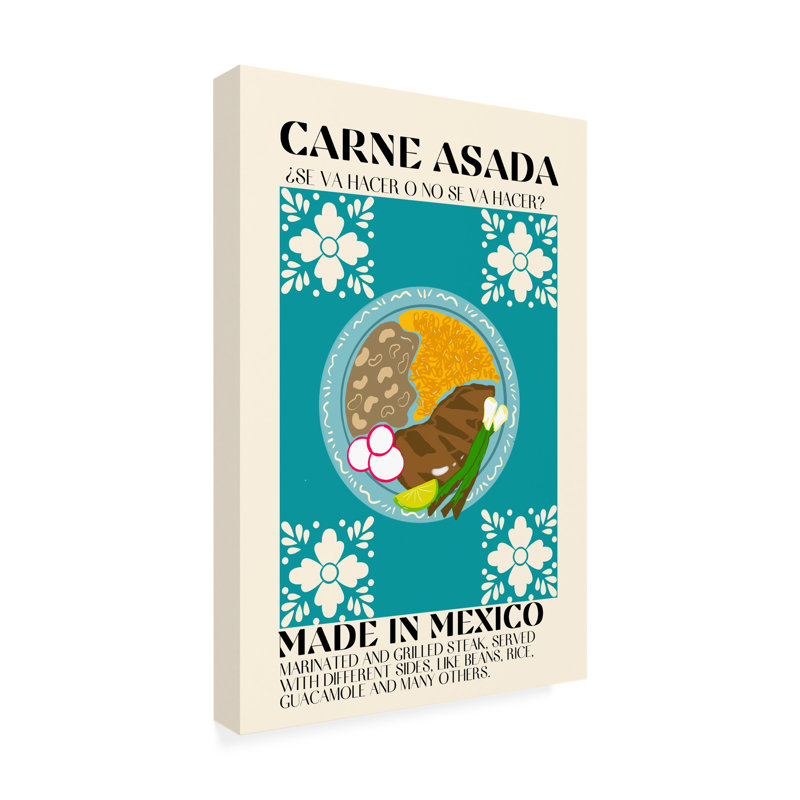 Art sur toile Gaec Studio Carne Asada, H 19 po x l 12 po x P 2 po