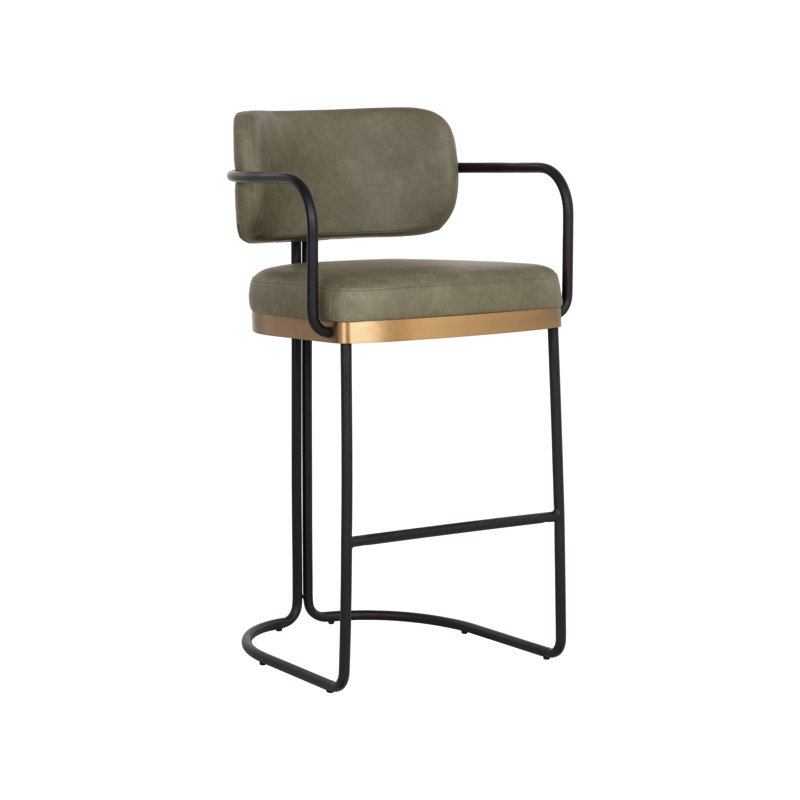 JALEN Upholstered Stool with Metal Frame