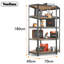 90cm W Steel Height -Adjustable Shelving Unit