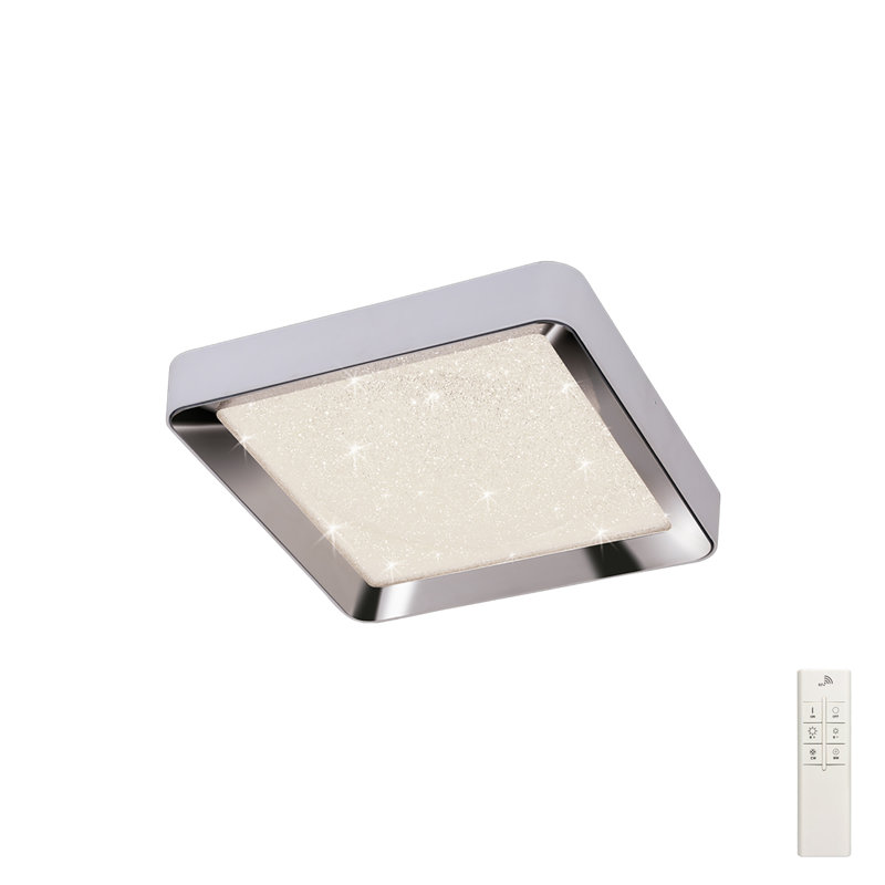 Male Acrylic LED Flush Mount, 8.2cm H x 50cm W x 50cm D