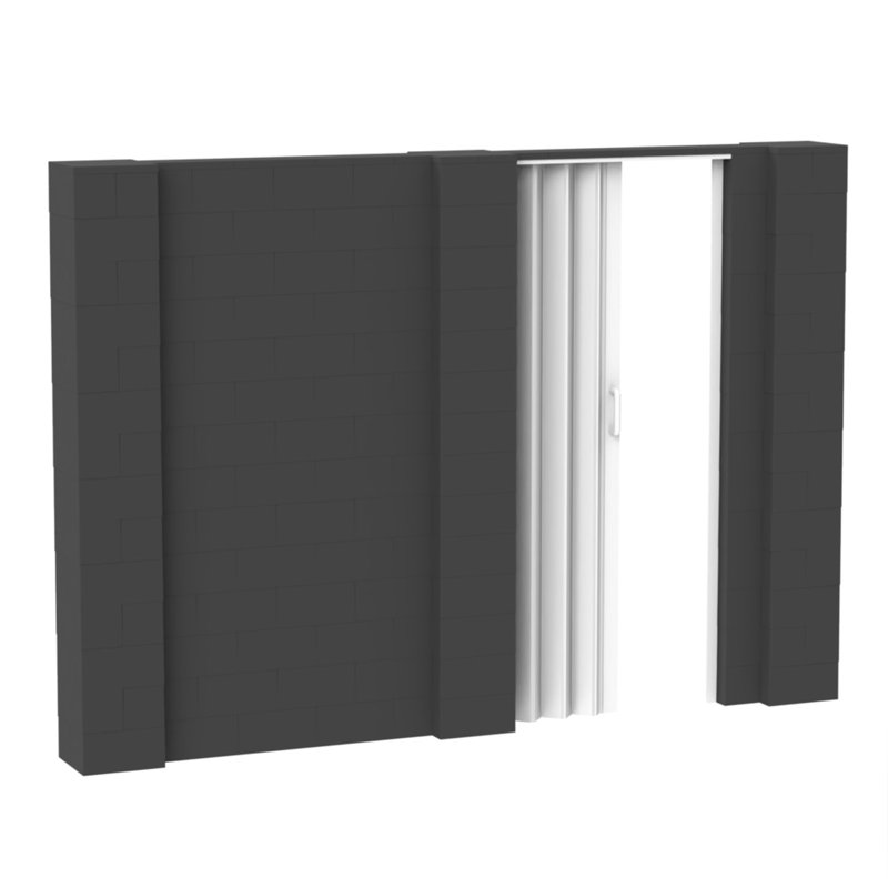 Ensemble mural bloc géant, Gris foncé, 120"