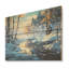 Snowy Winter Landscape River Sunrise - Paysage d'hiver sur bois-1419841425