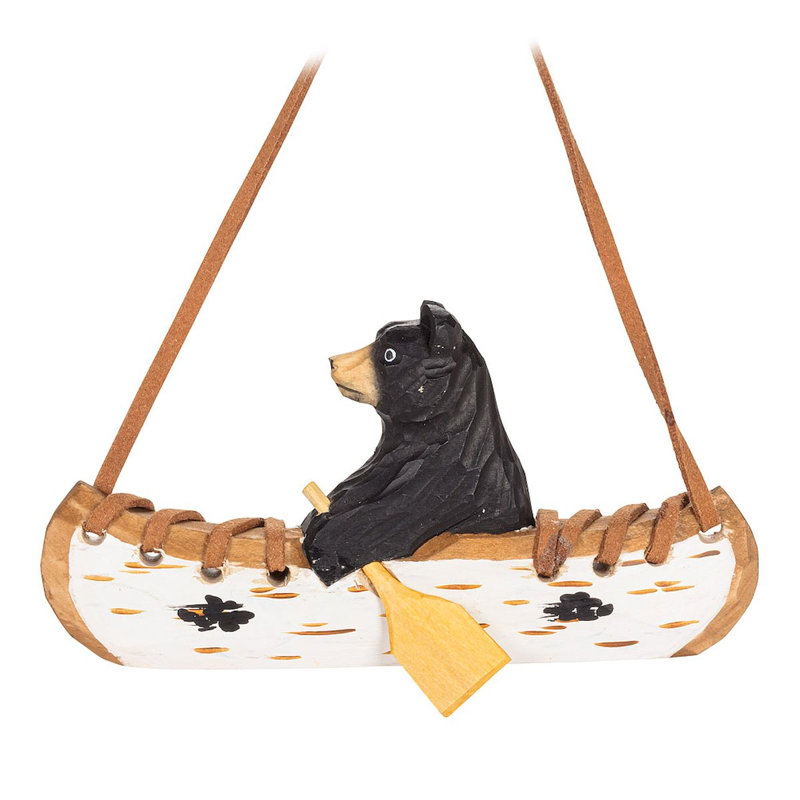 3'' Wood Animals Shatterproof Hanging Figurine Ornament