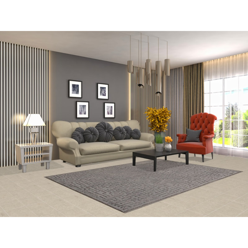 Tapis contemporain contemporain 5 x 8 po