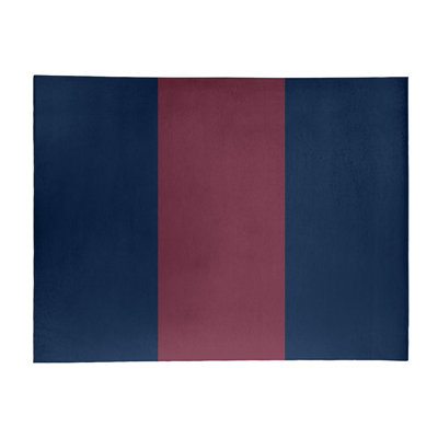 Tapis bleu marine/vin rayé