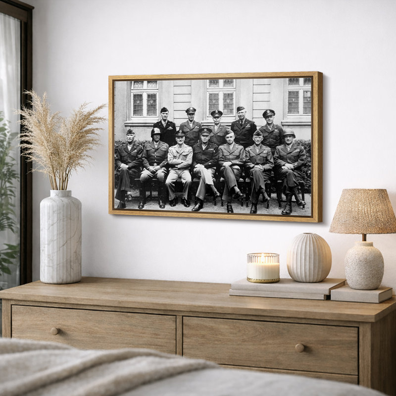 Art de groupe de cadres de la Seconde Guerre mondiale, art de salon, images encadrées sur toile, estampe numérique.
