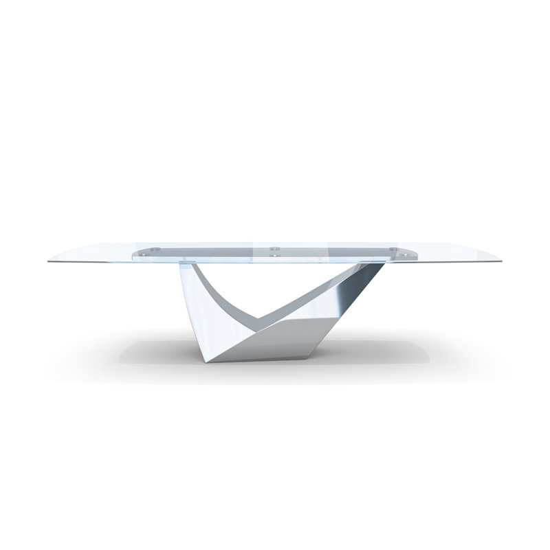 Rectangle Pedestal Dining Table, 29.5" H x 48" W x 96" D