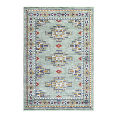 Rectangle Floral Berber Indoor / Outdoor Area Rug