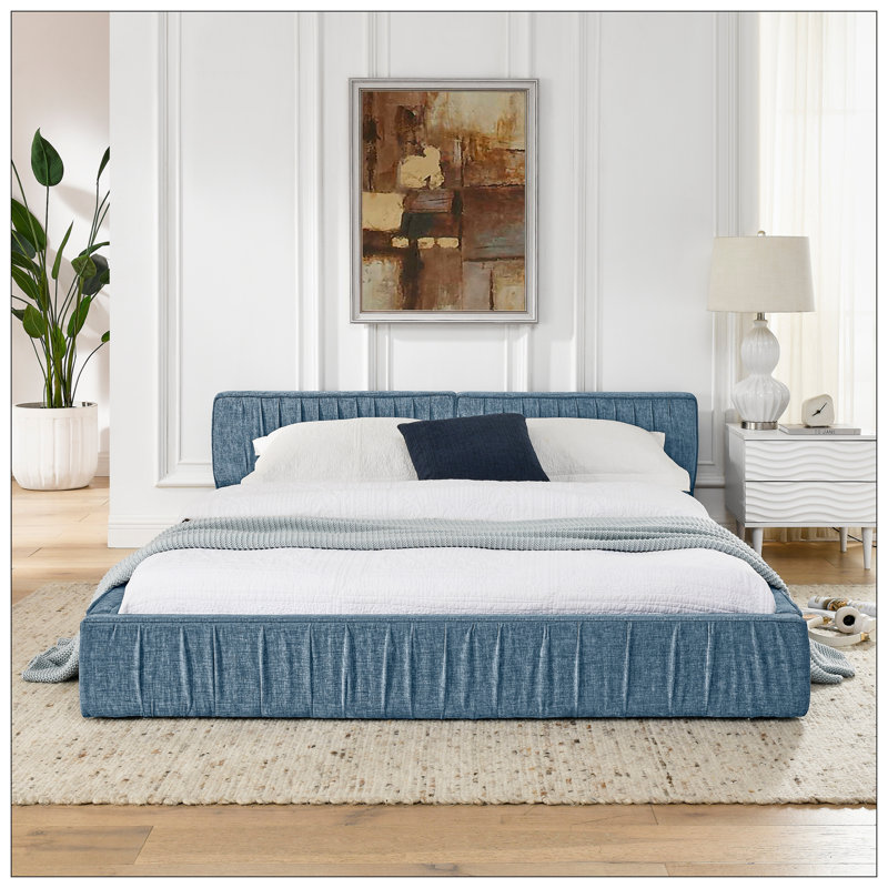 Lit pour chambre à coucher, Bleu foncé