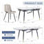 Ensemble de table de salle à manger en pierre frittée extensible de 55 à 79 po avec rallonge cachée et pieds en métal-1153980382-1153980383