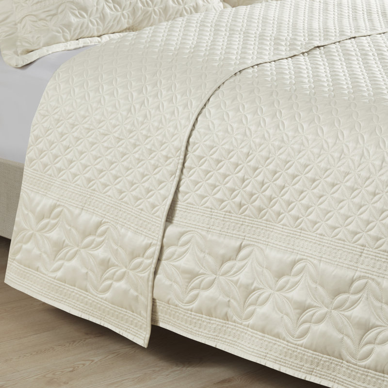 Ensemble de courtepointe Croscill Versailles 3 pièces, Champagne, Courtepointe grand + 2 couvre-oreillers standard