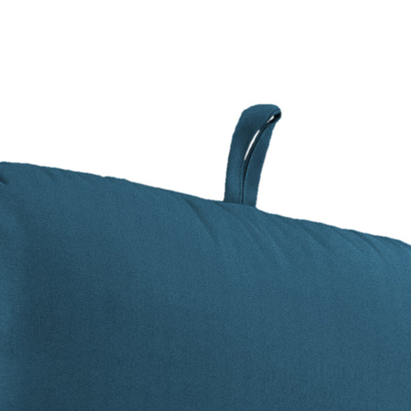 22" x 45" Outdoor Chair Cushion with Ties and Loop, Legion Blue