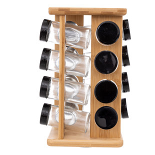 Bamboo Spice Jar & Rack Set
