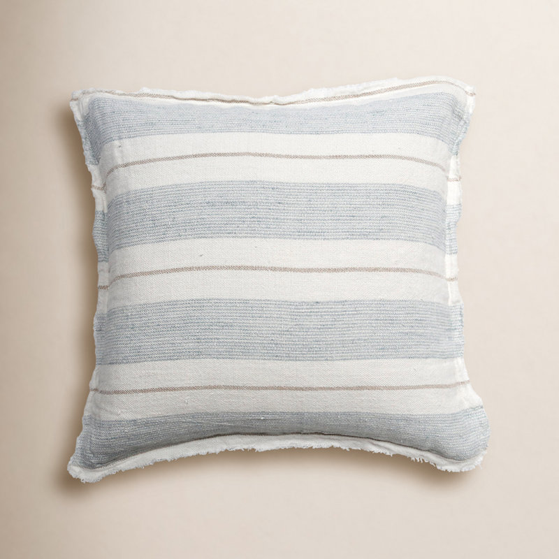 Laguna Square Pillow Cover & Insert, Ocean/Natural