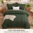 Bedsure Tufted Boho Oversized Queen Comforter Set – 3-Piece Olive Green Shabby Bedding，Farmhouse Jacquard Bed Set with Embroidery, All-Season Softness for Cozy Bedrooms & Boho-Chic Gifts-105490891-105490885