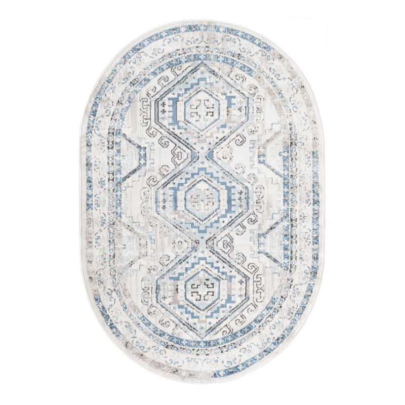 Fleeton Oriental Indoor Rug, Oval 4'1" x 6'1"