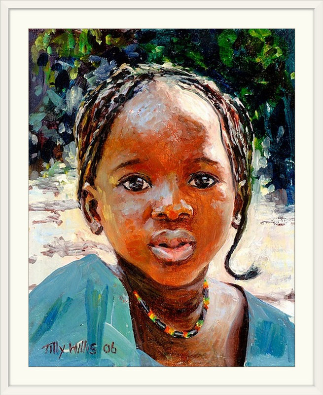«Driston Sokoro, 2006» par Tilly Willis, reproduction d'art, H 23 po x l 20 po x P 1 po, Cadre blanc