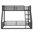 Twin Xl Over Queen Metal Bunk Bed, Low - Profile Bottom, Safe For Black Queen, Noise Reduced, Ideal Apartments-1251832075
