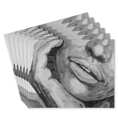 Irresistible Lips Polyester Placemat Set of 6 - Home Decor
