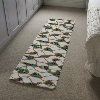 Lemus Runner 68 cm x 235 cm Animal Print and Chevron Shaggy Area Rug