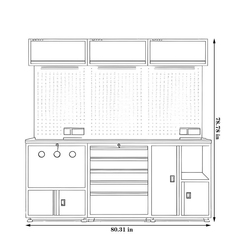 Heavy-Duty Metal Tool Cabinet for Automotive
