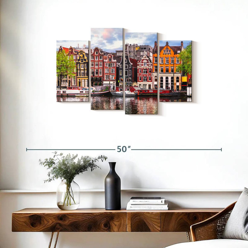 Maisons de canal Nicci Amsterdam, H 22 po x l 36 po