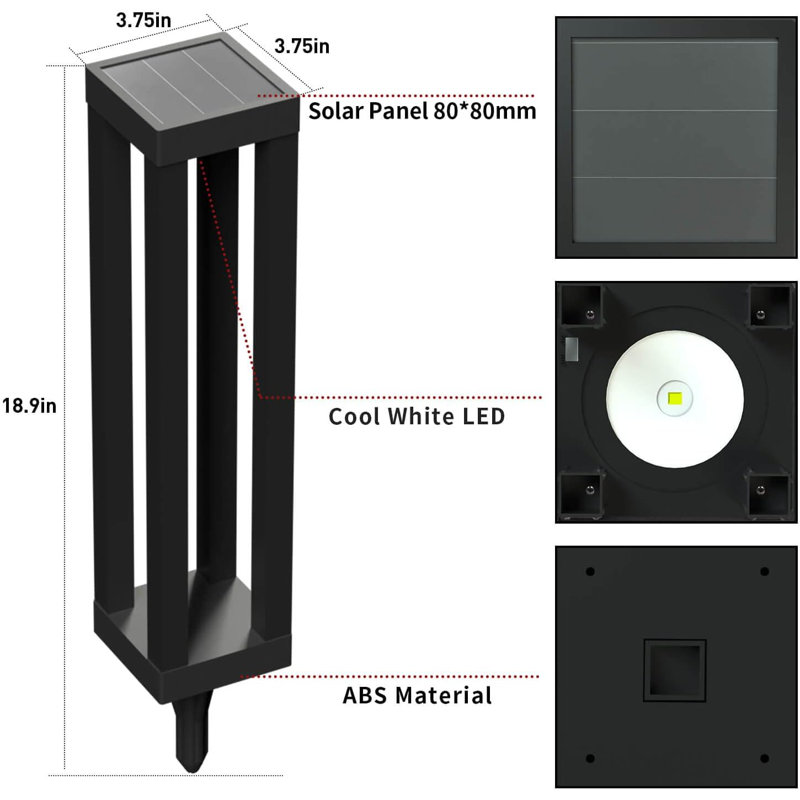 Lampe sur pied d'extérieur 18,9 po
