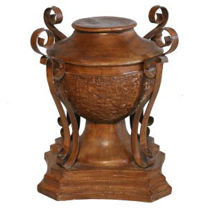 Bridgit The Urn Glass Top Dining Table