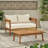 Enhance Your Living Space With The Brooklyn Loveseat And Coffee Table Set - A Perfect Blend Of Style And Functionality