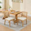 Ensemble de 2 chaises de salle à manger en rotin de style campagnard avec structure en bois franc et revêtement en canne-1086261800-1086261806