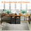 Metal Base Computer Desk with Power Outlet-402340376