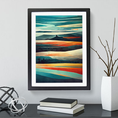 Meadow Landscape Abstract No.1 - Framed Print