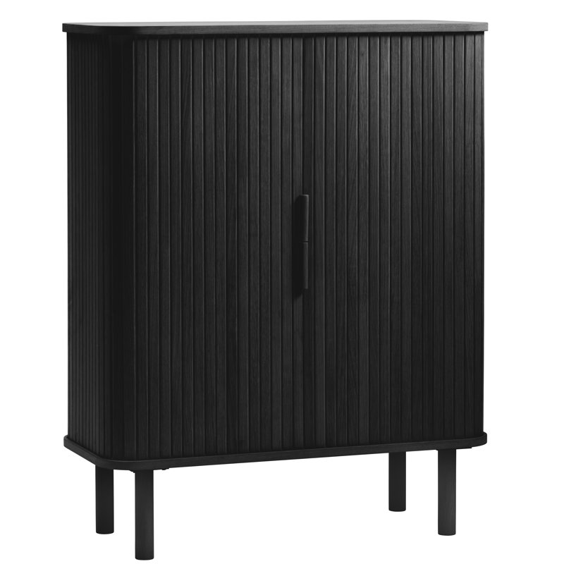 Conteh 2 - Door Rectangle Accent Cabinet, Black, Black