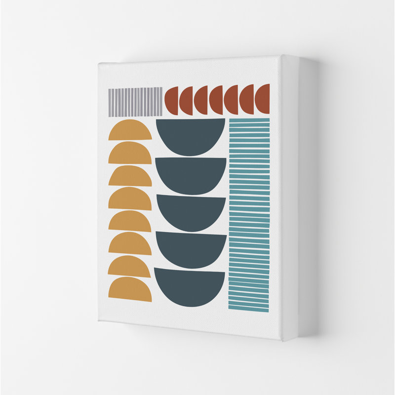Mid Century Colourful Shapes Original - Print, Unframed, 59cm H x 42cm W x 1cm D