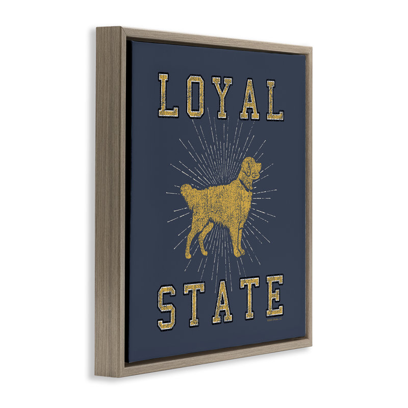 Art mural sur toile "Loyal State" par Spirit Animals / Life Is High, Cadre flottant orme Montalcino, H 25 po x l 25 po
