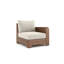 Chaise de patio à accoudoir gauche avec coussins Sunbrella Nico