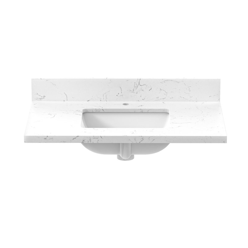 Granite Vanity Top with Integrated Backsplash–No Cabinet