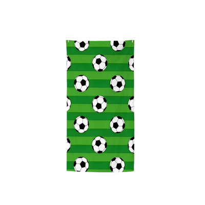 Soccer-Themed Beach Towel And Microfiber Beach Bath Towel And Soccer Party Decorative Towel And Size 55 X 28 Inches