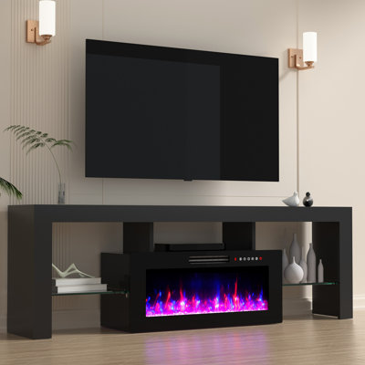 Meuble télé avec foyer 70 po Izela