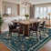  Palos Vintage Snake Washable Non Slip Blue Area Rugs Soft Low Pile Indoor Rug for Living Room Bedroom Office Indoor Carpet