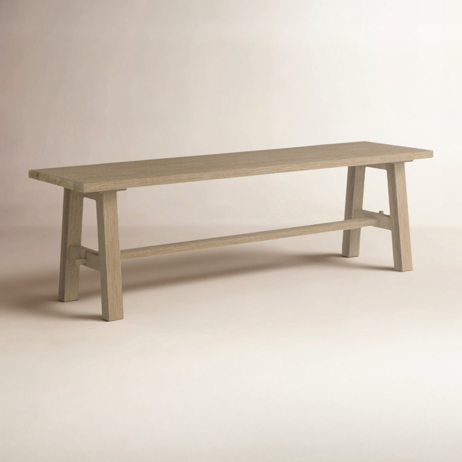 Naugatuck 59" Dining Bench, Brushed Smoke